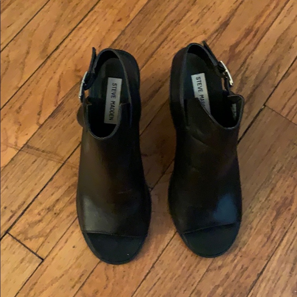 Steve Madden 4” Open Toe Bootie Sz 10 - Picture 3 of 6